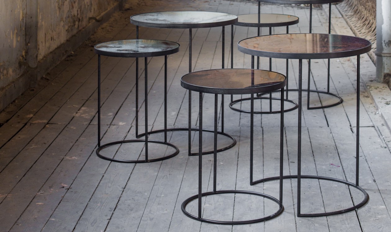 Round Nesting Side Table Set Sofa/sideborde